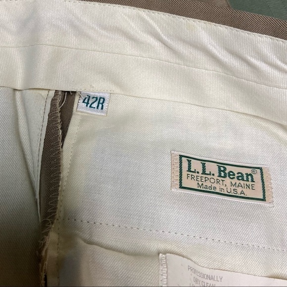𝅺PANT #11. Ll bean tan dress pant. Great color and richly made of Worsted wool. - Picture 5 of 7